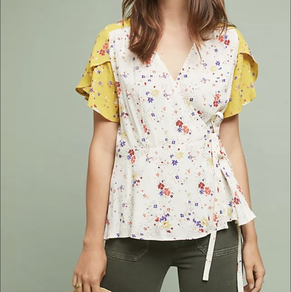 Anthr Wrap Top With Tags